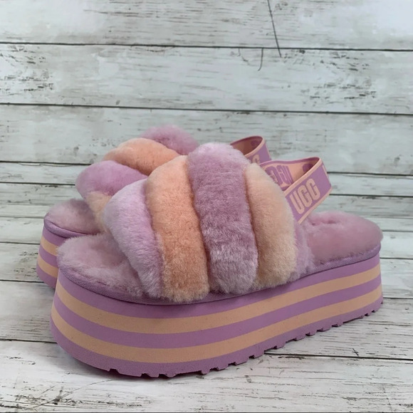 UGG Disco Slide Stripe-Primerose Pink Platform - Picture 3 of 11